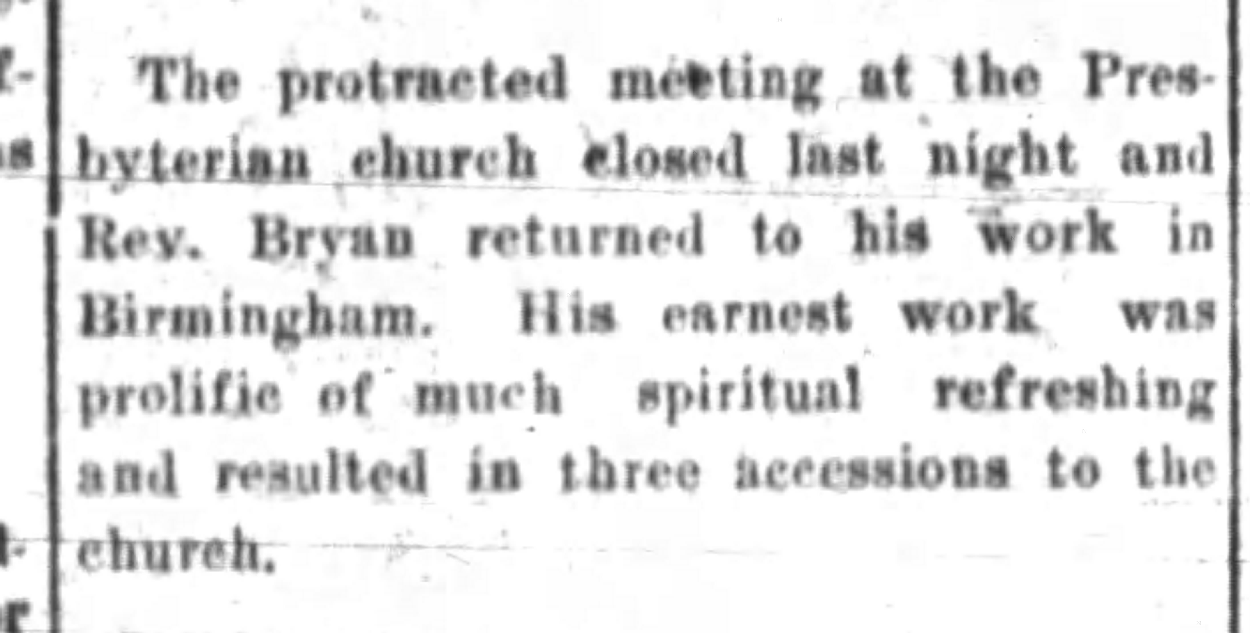 Revival Services End